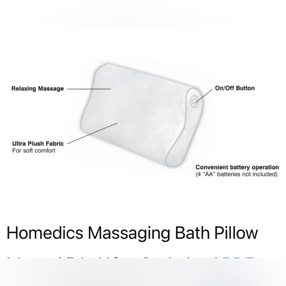 Homedics Massaging Bath Pillow